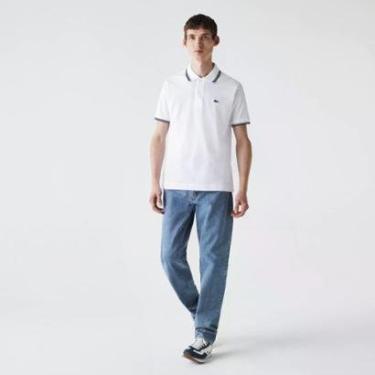 Imagem de Camisa Polo Lacoste Classic Fit em Piqué de Algodão com Detalhes Listrados Masculina-Masculino