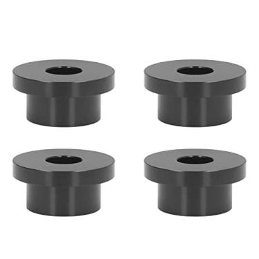 Imagem de Bucha riser do guiador de boleto sólido cnc t6 kit de conjunto de acessórios de liga de alumínio elimina a sensação frágil do guiador para motocicletas fxr fx 4 peças (Preta)