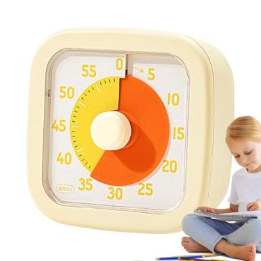 Imagem de Temporizador de cozinha, temporizador de sala de aula de 60 minutos - Ferramenta silenciosa de gerenciamento de tempo para cozinha, banheiro, cozinha, estudo, dever de casa, chuveiro