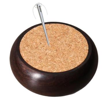 Imagem de Almofada de alfinete de , suporte de almofada de agulha de costura de cortiça - Acessórios de estofamento artesanais portáteis para mulheres, mães, amigas, artesanato