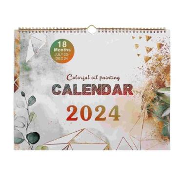 Imagem de ZABEES Calendário grande 2024 parede ano familiar mesa mensal para pendurar em casa página de lista agenda de escritório 2023-2024 calendário engraçado