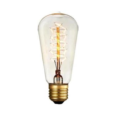 Imagem de Lâmpadas Retro Edison E27 220V 40W ST64 G80 G95 T10 T45 T185 A19 A60 L