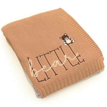 Imagem de SoGoodKids Cobertor de bebê personalizado 100% algodão orgânico | Nome personalizado bordado, cobertor de bebê de malha para meninas e meninos personalizado