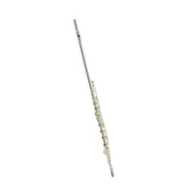 Imagem de Flauta profissional de instrumento de flauta de 16 furos para iniciantes em chave C orifício aberto branco cobre aberto estilo curvo com chave E