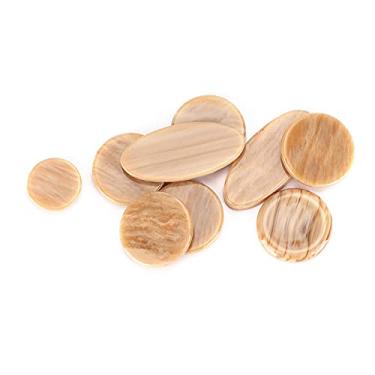 Imagem de Matybobe Acessórios de instrumentos musicais para decoração de plástico com botões de teclas de saxofone (Cáqui M02109)