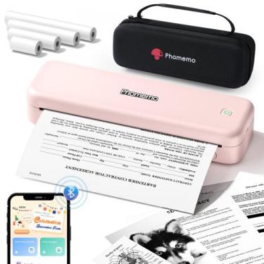 Imagem de Impressora portátil Phomemo M834 Bluetooth Térmica 300dpi Rosa