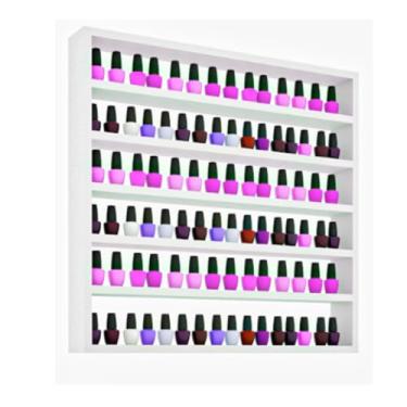 Imagem de Expositor de Esmaltes de Parede 60x63cm com 5 Prateleiras – Nicho Organizadores para Salão e Manicure