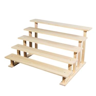 Imagem de Fenteer Expositor de madeira para figuras colecionáveis, organizador de perfumes em vários níveis, 5 Níveis 50cm