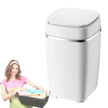 Imagem de HGTRH Máquina de lavar portátil, mini máquina de lavar de 6,5 kg com centrifugadora e escova para sapatos removível máquina de lavar e secar elétrica compacta para roupa interior e roupas pequenas