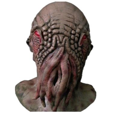 Imagem de Máscara facial completa de látex Cosplay Doctor Who Ood Headgear