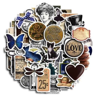 Imagem de Adesivos Trues Loves Pennys Cats Dragonflys 60 unidades/lote