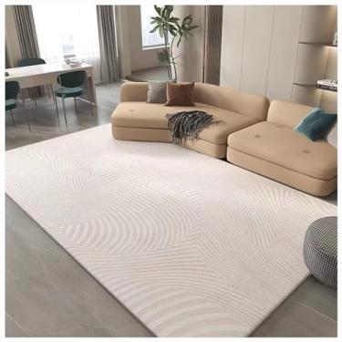 Imagem de SPXMQSS Tapetes de sala de estar, tapetes para quarto, antiderrapante, lavável, macio, grande, para quarto, mesa de jantar, decoração de escritório em casa, branco