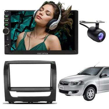 Imagem de Central Multimídia 2 Din Mp5 Fiat Siena Câmera Moldura