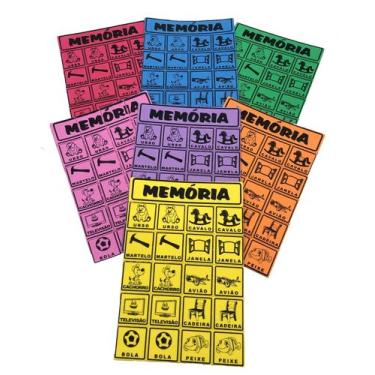 Imagem de Kit Com 10 Jogo Da Memória Em Português Material Educativo - Criativa 
