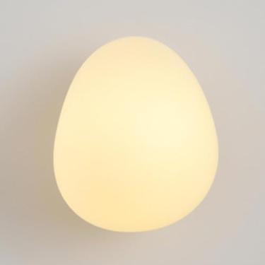 Imagem de Arandela de parede em acrílico com formato de pedra, soquete E27, luminária de parede geométrica branca para sala de estar, quarto, parede de fundo, escadas, corredor, decoração de casa (Gra