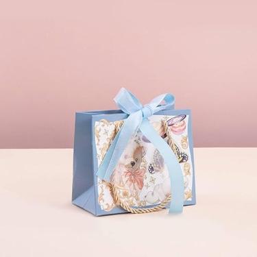 Imagem de 3 peças 15 x 13 x 8 cm sacos de presente com alça - sacos de presente de papel a granel para aniversário, casamento, Natal, chá de bebê