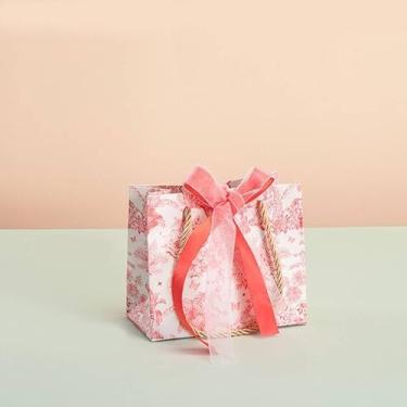 Imagem de 3 peças 15 x 13 x 8 cm sacos de presente de papel premium com alça e fita - lembrancinhas de festa, lembrancinhas de casamento, presentes de Natal