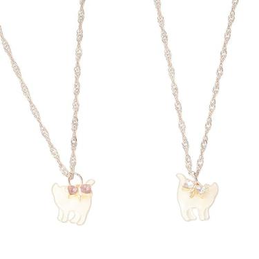 Imagem de BOFAYS Pacote com 2 colares com pingente de gato, colar delicado para melhor amiga, presentes de aniversário para mulheres, irmã e mãe, esposa, mulher, festa de amiga