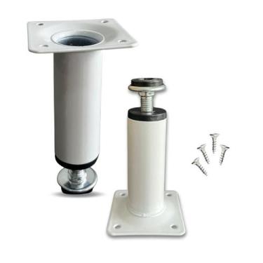 Imagem de Jogo 8 Pés Redondos 10cm Branco para Móveis - Guarda Roupas - Compras 