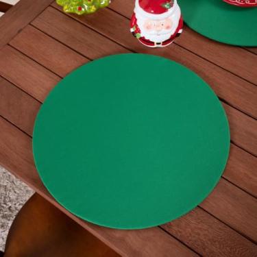 Imagem de Capa de Sousplat Avulsa em Tecido Oxford – Para Base de 35cm – Mesa Posta Elegante e Lavável – (Não Acompanha Base MDF) (10, Verde)