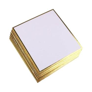 Imagem de Vaveren Conjunto de 10 Pranchas Shikishi, Materiais para Artesanato, Pranchas Quadradas de Papel Washi para Assinaturas de Artistas, Caligrafia, Convenções e, 15x15 Cm