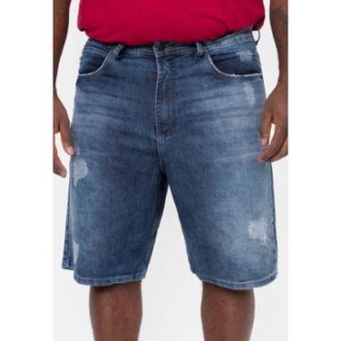 Imagem de Bermuda HD Jeans Plus Size Slim Masculino-Masculino