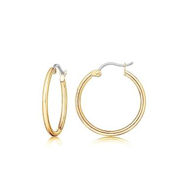 Imagem de Limerencia Brincos de argola de titânio puro hipoalergênico G23 grande aberto C, brincos leves de zircônia cúbica para mulheres com orelhas sensíveis, 20mm, Titânio, Sem pedra preciosa