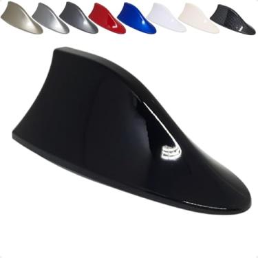 Imagem de Antena Tubarão Shark com Sinal de Rádio FM AM Multimarcas Ideal para Carros com Teto Curvo (Preto)