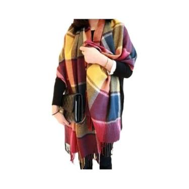 Imagem de Cachecol Feminino De Inverno Quente E Grosso Em Imitação De Cashmere, 