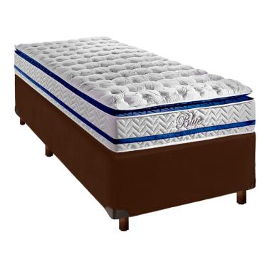 Imagem de Cama Box + Colchão Solteiro Molas Ensacadas Blue Paropas