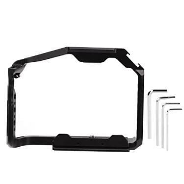 Imagem de Mbeysaq Gaiola de câmera otimizada para GH6: Gaiola protetora de liga de alumínio com equipamento aprimorado. Possui um design de gaiola de metal para durabilidade extra, suporte de sapata fria e