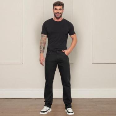 Imagem de Calça Jeans Preta Masculina Tradicional Lycra - RED WAY, Preto, 42