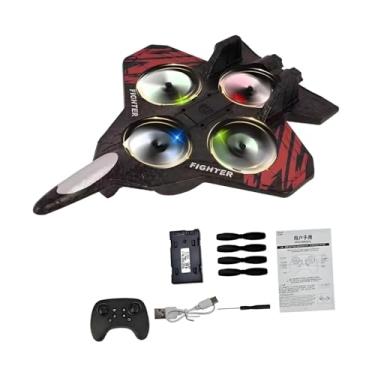 Imagem de menolana Avião de Controle Remoto RC Fácil de Controlar, Leve e com Modelo de Caça, Planador RC para Iniciantes, Adolescentes, Crianças e Meninos, Bateria Vermelha 1