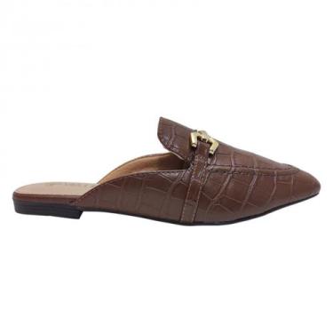 Imagem de Mule Casual Feminino Via Uno Moderno 285233, Marrom, 37