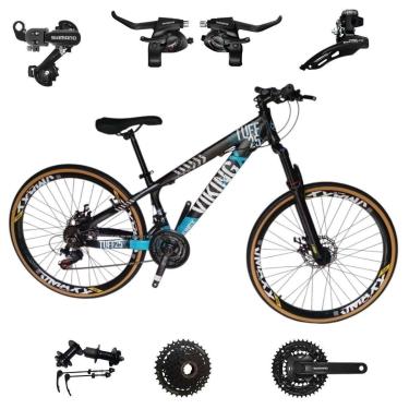 Imagem de Bicicleta 26 VikingX T25 24v Freeride SHIMANO K7 Indexado Pneu Slick Fino Fx Amarela1.50-Unissex