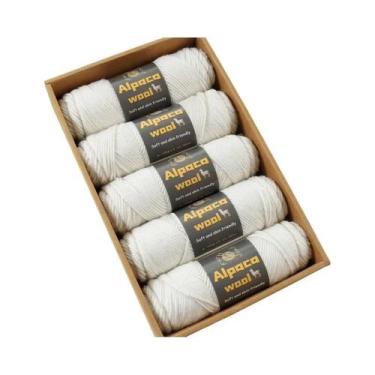 Imagem de Fio De Lã De Alpaca Multicolorido 500g 245 Kit De Tricô Grosso Para Ho