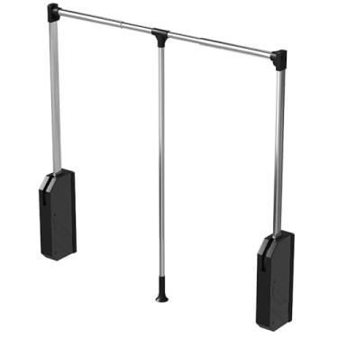 Imagem de Tcatec Haste de armário ajustável de 60 a 82 cm - haste de pendurar montada na parte traseira e lateral com capacidade de 29,9 kg, organizador de guarda-roupa que economiza espaço para armazenamento