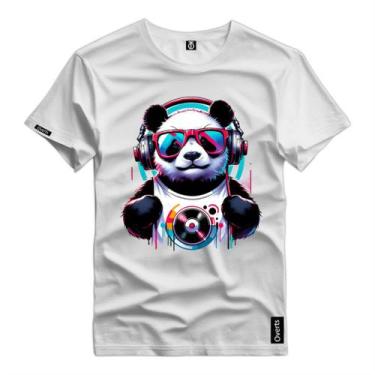 Imagem de Camiseta Urso de Dj Masculina Blusa Personalizada Estampa DTF Realista