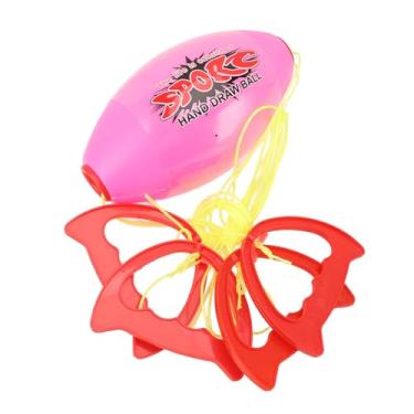 Imagem de Yinhing Puxar Jogo de Bola Conjunto 2 Pçs Interativo Mão Puxar Bola Brinquedo para Esportes Ao Ar Livre Indoor Pai Criança Atividade Plástico Rosa (Estilo plano)