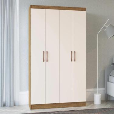 Imagem de Armario Multiuso 4 Portas e 8 Prateleiras Dueto 5000 - Espresso Móveis