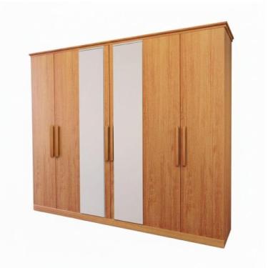 Imagem de Guarda-Roupa Bom Pastor Vellar Liso 6 Portas Naturale