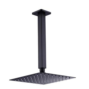 Imagem de Chuveiro Ducha Slim Quadrado de Teto 20x20cm Preto Belcca - Cdt01-pt
