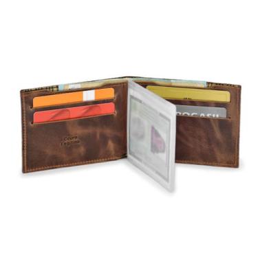 Imagem de Porta Documentos Carteiras Masculina Couro Bovino Cabe Rg - Ello Griff