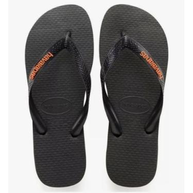 Imagem de Chinelo Havaianas Logo Filete, Preto, 25/26