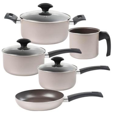 Imagem de Jogo Panelas Antiaderente Ceramic Life Essence Champanhe 5