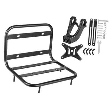 Imagem de oshhni Bagageiro dianteiro universal para bicicleta, suporte para bagagem, ideal para viagens e mountain bike.