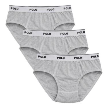 Imagem de Kit 3 Cuecas Slip Polo Star Cotton 100 Algodão Penteado Masculina Adul