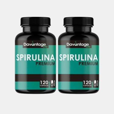 Imagem de Kit 2x Potes Spirulina Premium 120 Cápsulas 500mg-Unissex