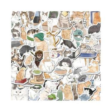 Imagem de Adesivos De Gato Kawaii Em Cartoon, 10, 50, 103 Peças, Decalques De An