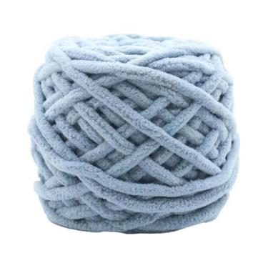 Imagem de Fio De Tricô Chenille Macio 4PCS 400g Algodão Linha De Gelo DIY Lã Par
